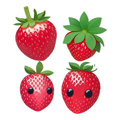 set of strawberries