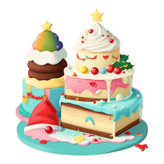 cake christmas illustration