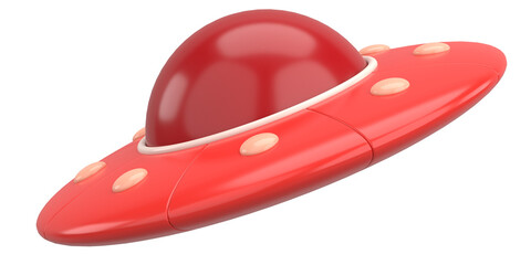 UFO. Unidentified Flying Object. 3D illustration.