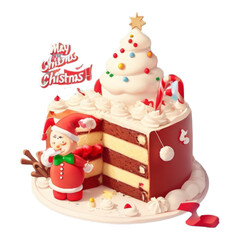 christmas cake and gifts