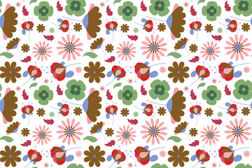 Floral pattern in seamless style.