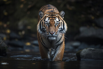 Amur Tiger (Panthera tigris altaica) - obrazy, fototapety, plakaty