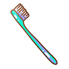 toothbrush doodle illustration png transparent background