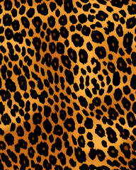 Leopard skin print seamless hand drawn pattern 