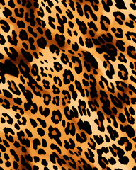 Leopard skin print seamless hand drawn pattern 