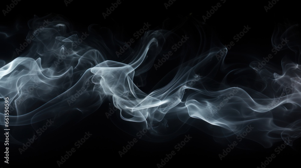 Wall mural a puff of smoke on a black background