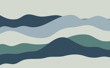 Modern Abstract Landscapes Vector EPS