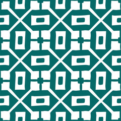 Seamless pattern with the simple geometrical drawing in retro style.  Vector illustration