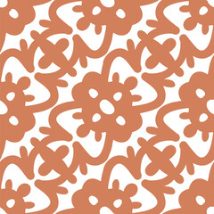 Seamless pattern with arabesques in retro style. Vector illustration.