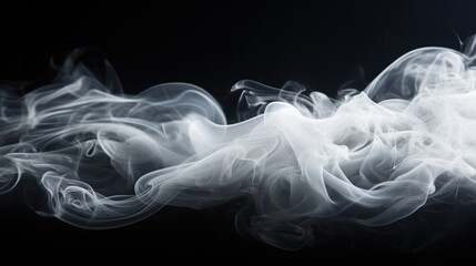 Naklejka premium a puff of smoke on a black background