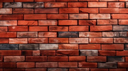 Obraz premium a brick wall with a red brick pattern