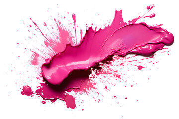 Smear of pink lipstick on a white surface - obrazy, fototapety, plakaty