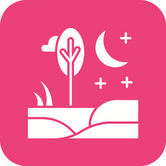 Moon Landscape Icon