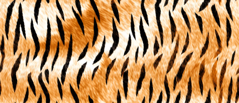 Tiger skin print seamless hand drawn pattern 