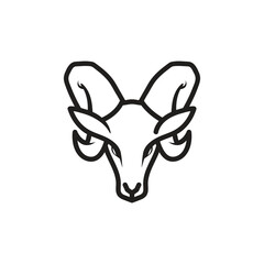 Goat, Antelope and Sheep logo vector design. Creative Goat Head logo design, modern company logo