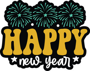 Happy New Year  Svg Design