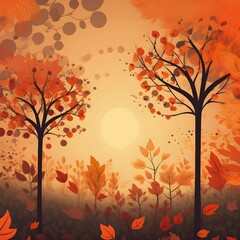 autumn background with leaves, autumn leaves background, autumn, fall, fall background, fall background with leaves,  Thanksgiving background, Generative AI  