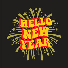 happy new year svg design