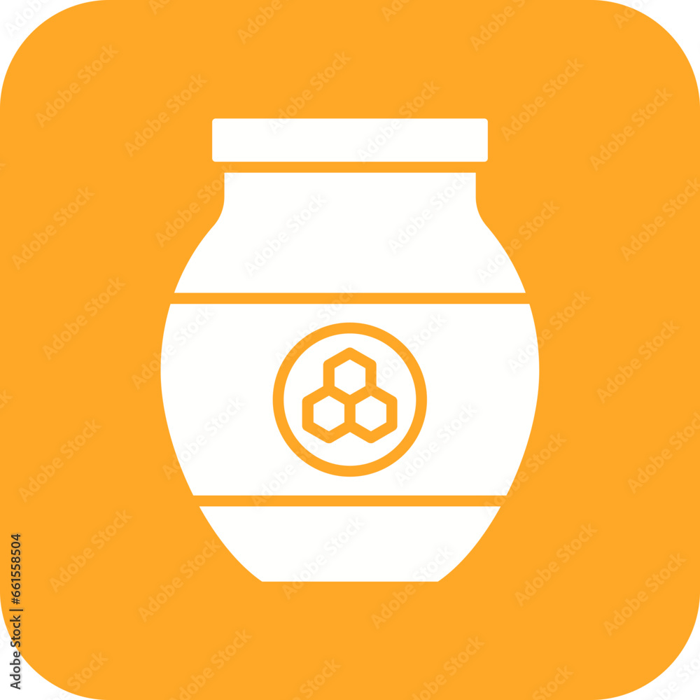 Poster honey jar icon