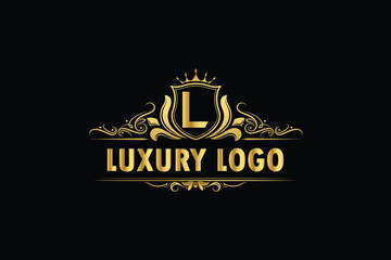  luxury latter golden logo design