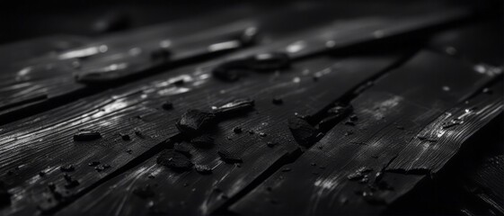 Black abstract grunge background. Burnt wooden surface with marks and nicks from an ax. - Powered by Adobe