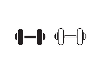 Dumbbell icon make with vector