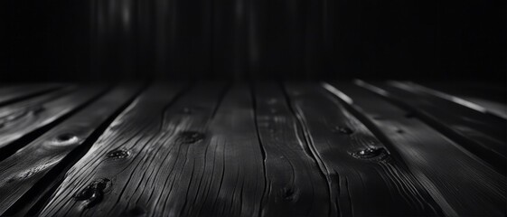 Black abstract grunge background. Burnt wooden surface with marks and nicks from an ax. - obrazy, fototapety, plakaty