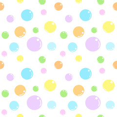 Seamless pattern colorful bubble vector, abstract design for party, celebration, birthday background, paper wrap