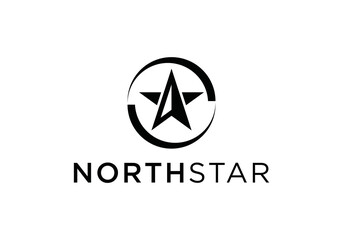 north star logo vector icon illustration. modern style - obrazy, fototapety, plakaty