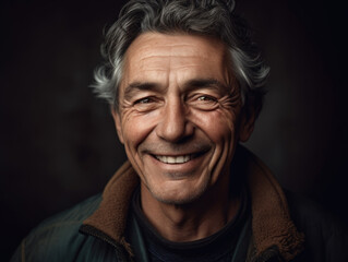 Obraz premium Older man smiling for the camera.