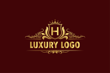 luxury latter golden logo design