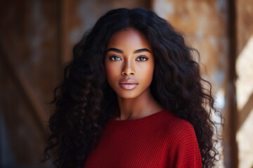 Fototapeta premium Young woman with long hair