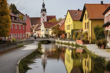 Fototapeta na wymiar description of Ziersdorf, a town in Lower Austria. Generative AI