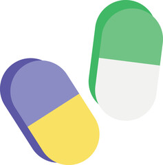 capsule  flat icon design style