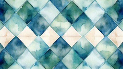 Natural organic tile design with a diamond shaped geo.Generative AI