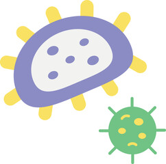 bactria  flat icon design style