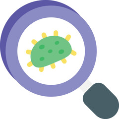  bacteria search flat icon design style