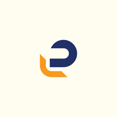 Letter e logo design element vector with creative concept