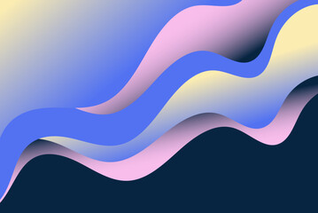 Vector abstract color wavy lines abstract wave design element smoky flow presentations flyers banners