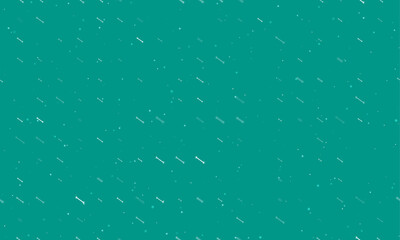 Seamless background pattern of evenly spaced white wrench symbols of different sizes and opacity. Vector illustration on teal background with stars