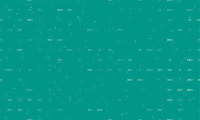 Seamless background pattern of evenly spaced white brexit symbols of different sizes and opacity. Vector illustration on teal background with stars