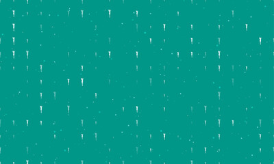 Seamless background pattern of evenly spaced white sexy woman images of different sizes and opacity. Vector illustration on teal background with stars