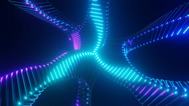 Seamless VJ loop of multicolor, hypnotic neon artwork.