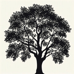 simple design of tree silhouette