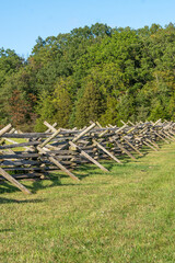 wooden fence in the field