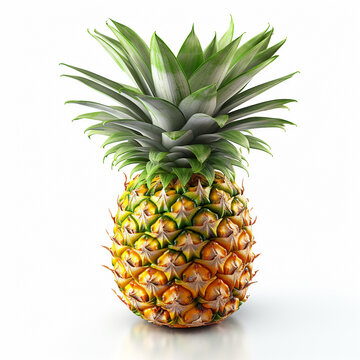 Pineapple fruit isolated photo on white background