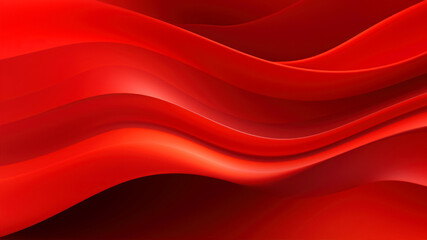 Obraz premium Red abstract background with smooth wavy lines. 3d render illustration