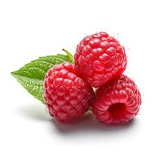 Raspberry fruit isolated photo on white background