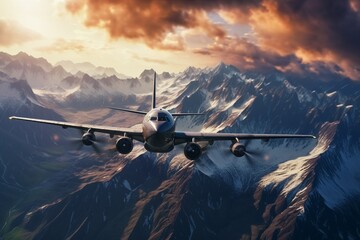 airplane in the sky, Generative AI