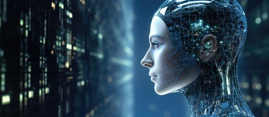 Illustration of AI AGI deep learning or machine learning in Ai